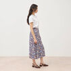 Jupe fluide bleu femme