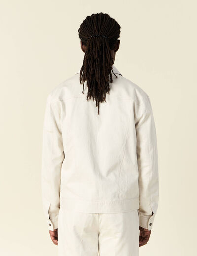 Veste boutonnée sable homme