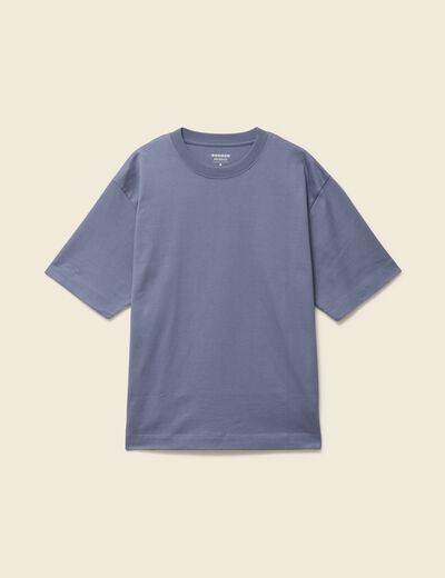 T-shirt en coton bleu gris homme