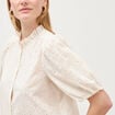 Chemise en coton manches coude creme femme
