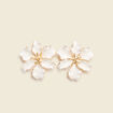 Boucles d'oreilles forme fleur ivoire femme