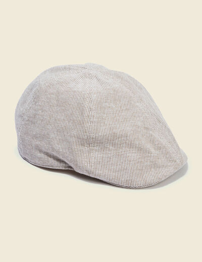 Casquette avec doublure beige fonce homme