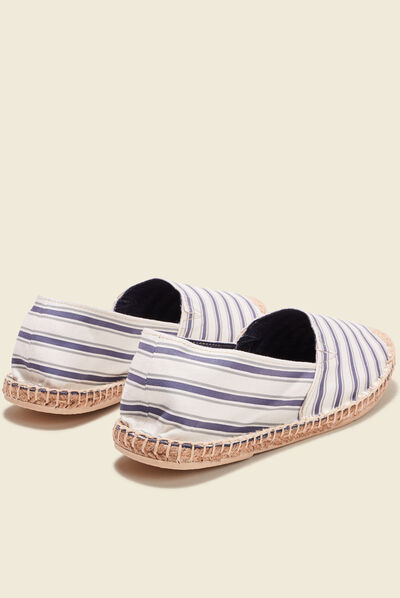 Espadrilles en toile bleu gris homme