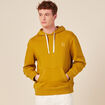 Sweat capuche éco-responsable jaune moutarde homme