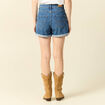 Short mom éco-responsable denim stone femme