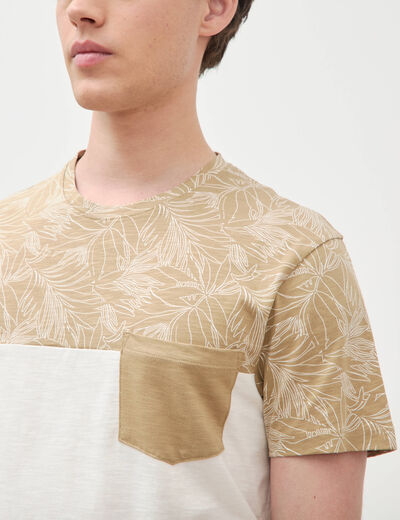 T-shirt manches courtes beige moyen homme