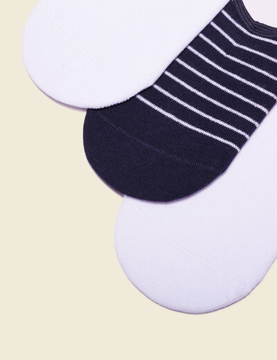 Lot 3 paires chaussettes blanc homme