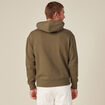 Sweat à capuche doublé taupe homme