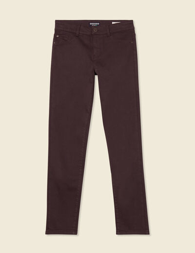 Pantalon slim 7/8ème gris foncé femme
