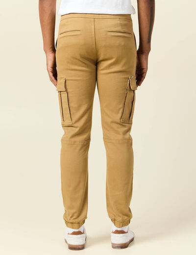 Pantalon battle bas resserré vert kaki homme