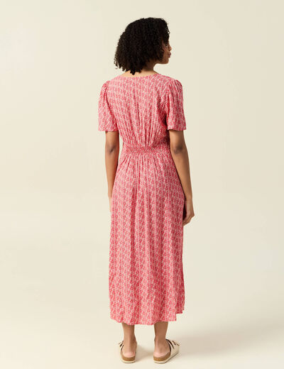 Robe longue éco-responsable rouge femme