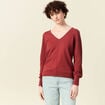 Pull manches longues vieux rose femme