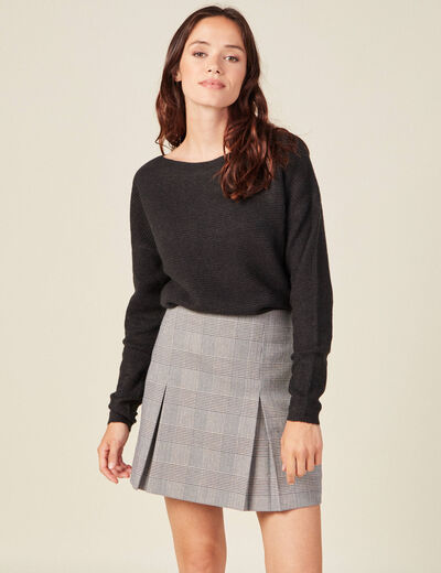Pull manches longues noir femme