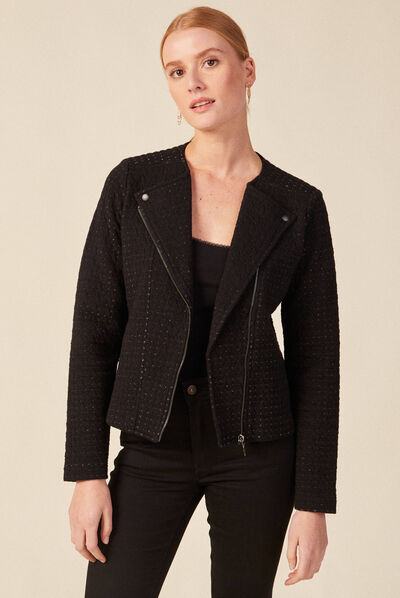 Gilet manches longues noir femme