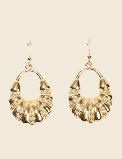 Boucles d'oreilles pendantes couleur or femme