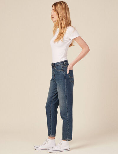 Jeans mom 7/8ème denim dirty femme