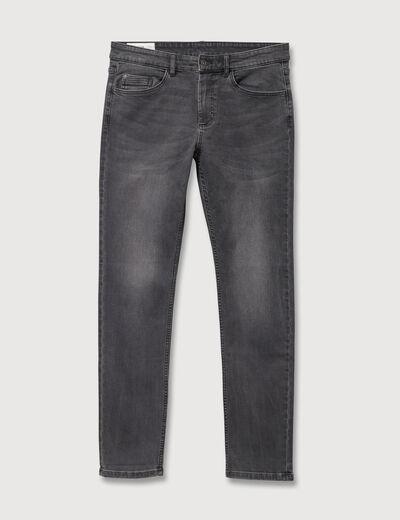 Jeans slim 5 poches longueur 32 denim gris homme