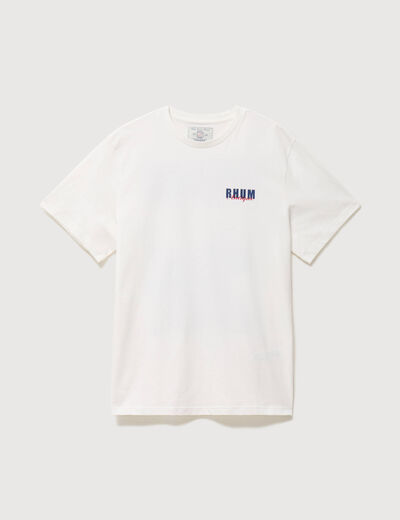 T-shirt en coton ecru homme