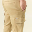 Pantalon battle bas resserr&eacute; beige homme