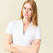 Polo manches courtes blanc femme
