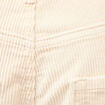Pantalon barrel taille haute velours ivoire femme