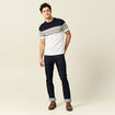 T-shirt manches courtes marron foncé homme