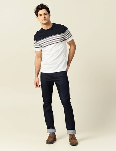 T-shirt manches courtes marron foncé homme