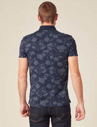Polo manches courtes bleu marine homme