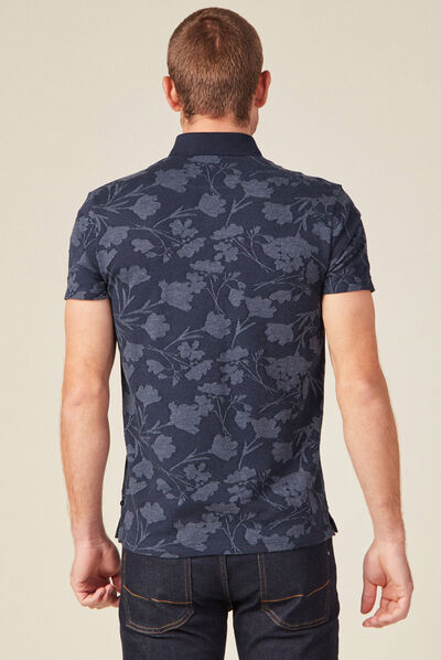 Polo manches courtes bleu marine homme