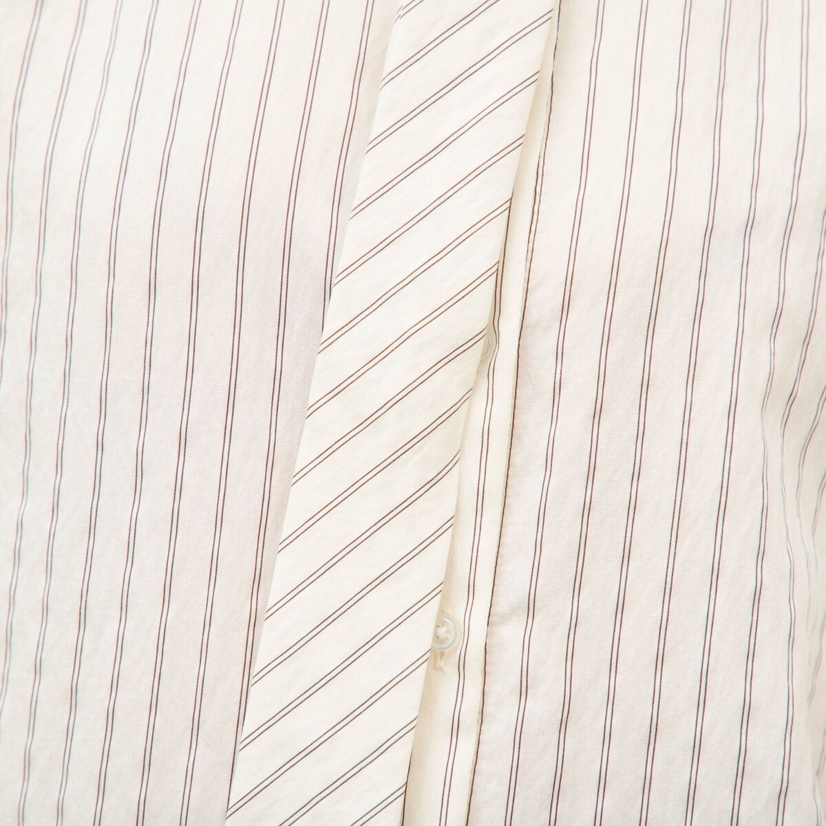 Chemise manches longues col am&eacute;ricain blanc femme