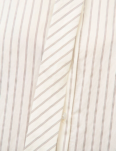 Chemise manches longues col am&eacute;ricain blanc femme