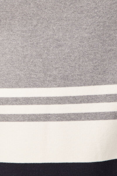 Pull col rond éco-resposnable gris foncé homme
