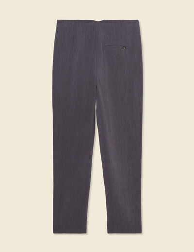 Pantalon cigarette gris femme