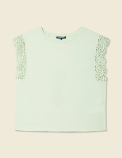 T-shirt manches courtes vert pastel femme