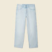 Jeans large 5 poches denim snow bleach homme