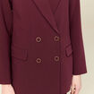 Veste blazer double boutonnage violet foncé femme