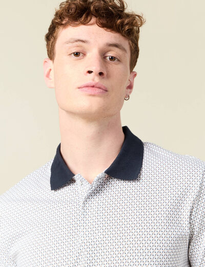 Polo éco-responsable blanc homme