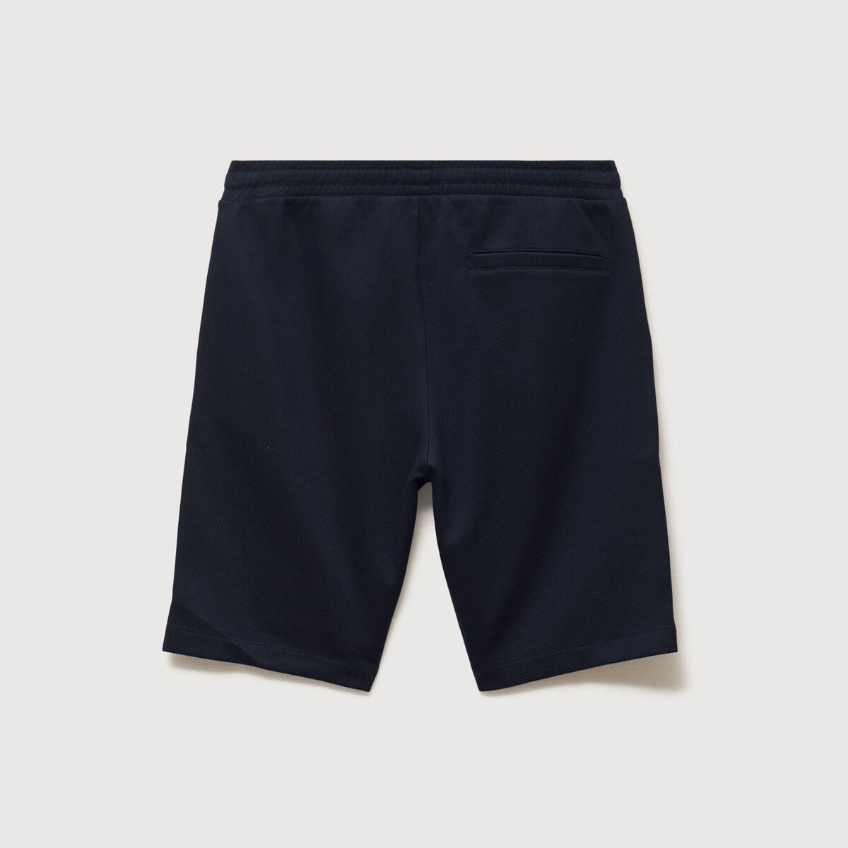 Bermuda droit &eacute;lastiqu&eacute; bleu marine homme
