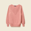 Pull manches longues fabriqué en France rose pastel femme