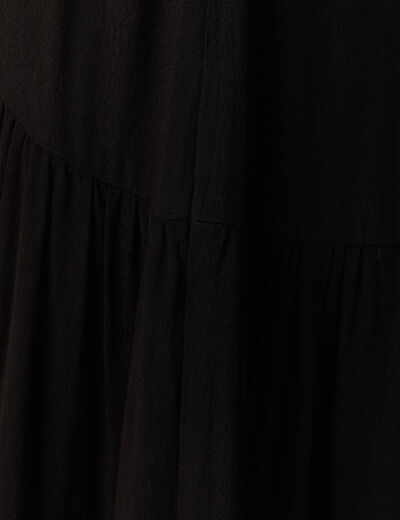 Jupe longue évasée noir femme