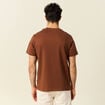 T-shirt manches courtes marron cognac homme