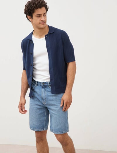 Bermuda en jeans denim stone homme
