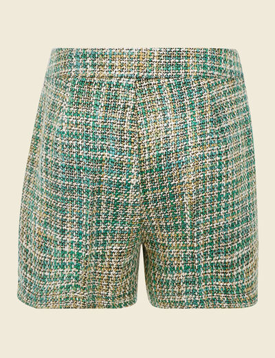 Short droit vert menthe femme