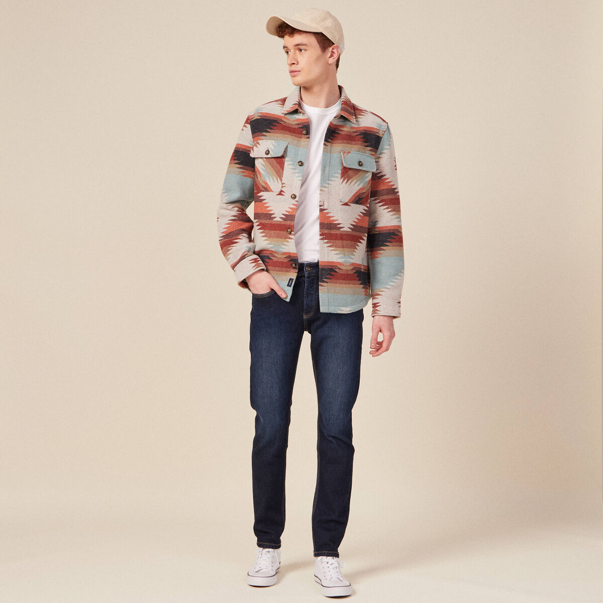 Jeans slim 5 poches denim brut homme