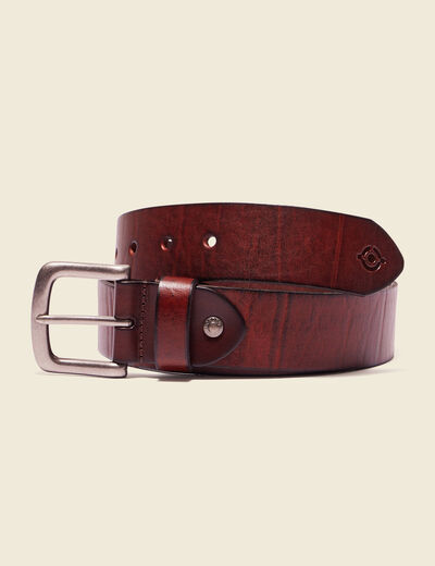 Ceinture en cuir marron homme