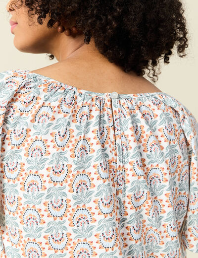 T-shirt manches courtes blanc femme