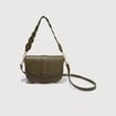 Sac &agrave; rabat en bandouli&egrave;re vert olive femme