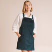 Robe sans manches en velours bleu canard femme