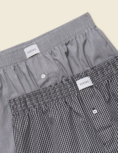 Lot de 2 cale&ccedil;ons en coton noir homme
