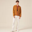 Blouson zippé droit camel homme